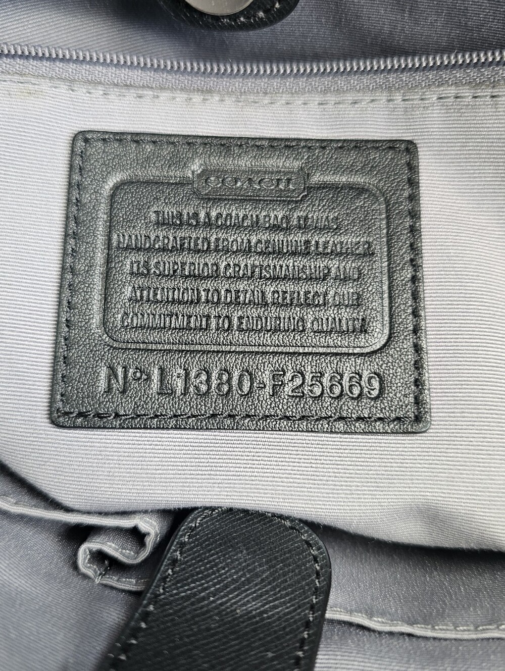 Coach Peyton Jordan Double Zip Carryall F25669 Black Leather Work Tote EUC - Picture 5 of 9